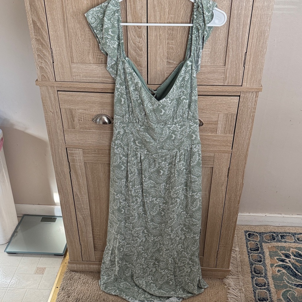 Hollister Sage Green Maxi Dress